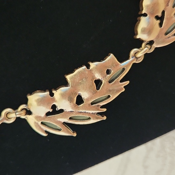 J. Crew mint green and crystal rhinestone statement collar necklace - Picture 4 of 5